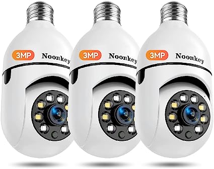 Noonkey Light Bulb Security Camera 3MP