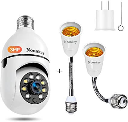 Noonkey 2K Light Bulb Security Camera