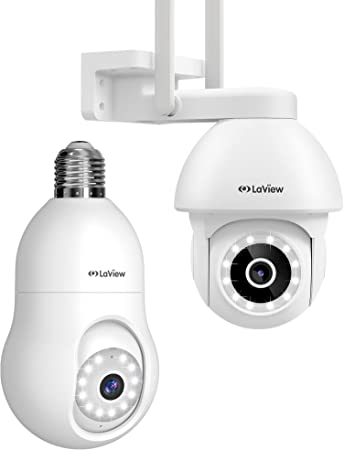 LaView 4MP Bulb Security Camera with PT Outdoor Camera